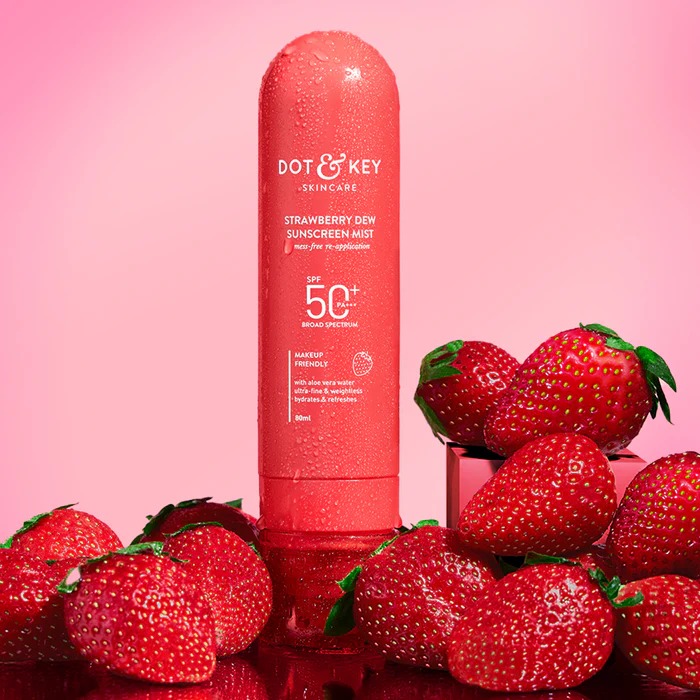 Strawberry Sunscreen Face Mist In-Vivo Tested SPF 50+ PA+++
