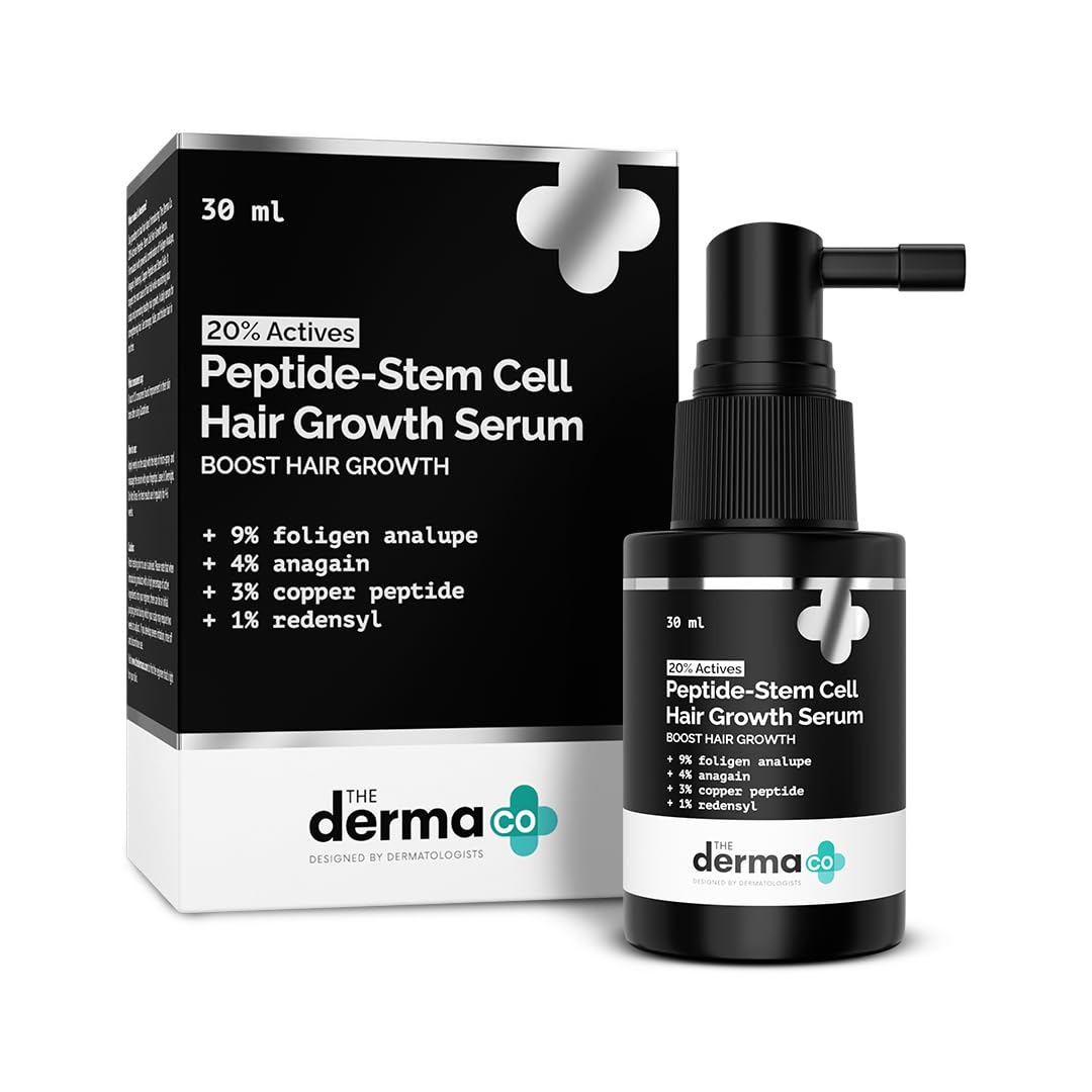 The Derma Co 20% Actives Peptide Stem Cell Hair Growth Serum-30Ml