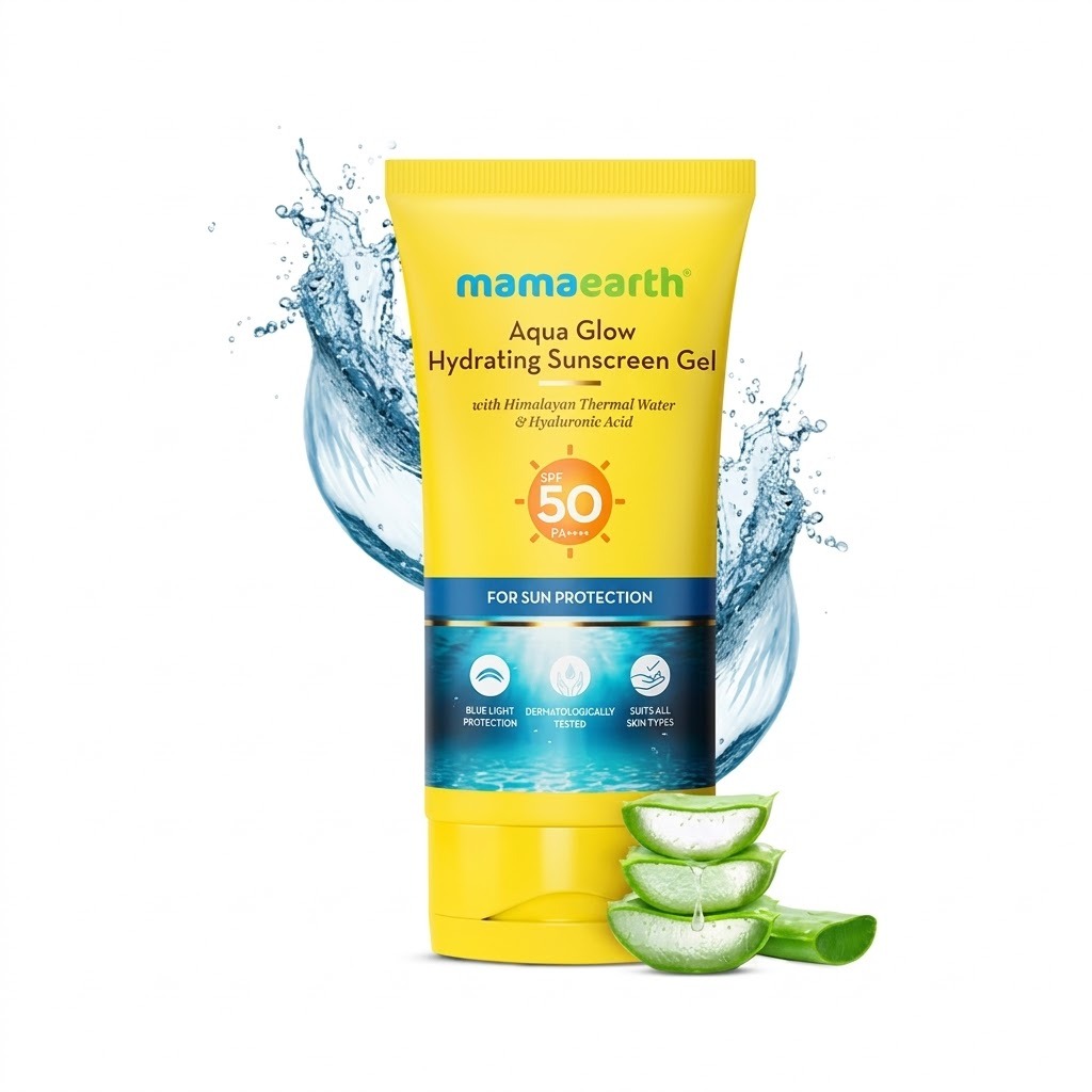 Aqua Glow Hydrating Sunscreen Gel with Himalayan Thermal Water and Hyaluronic Acid - 50 g