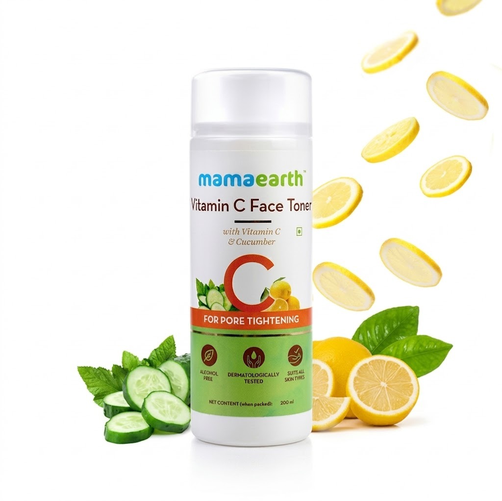 Vitamin C Face Toner with Vitamin C and Cucumber for Pore Tightening, 200 ml