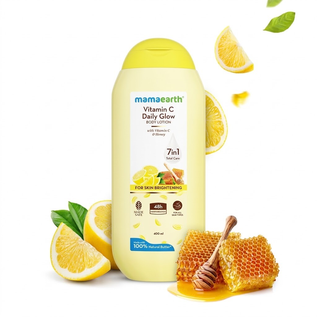 Mamaearth Vitamin C Daily Glow Body Lotion For Skin Brightening 200 ml